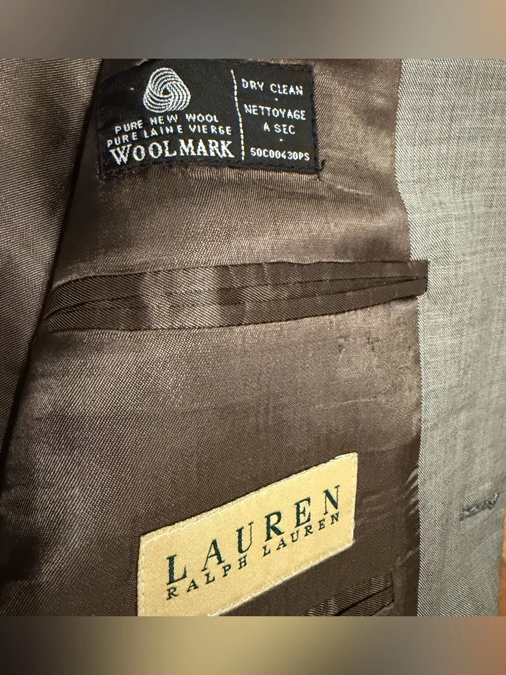 90’s Wool Lauren Ralph Lauren Men's Gray Plaid Sport Coat